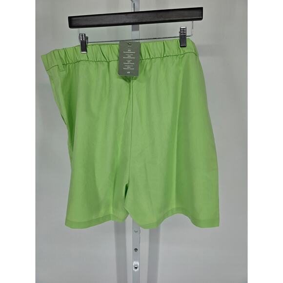 H&M Womens Sz XXL Bermuda Length Lime Green Shorts New - Picture 2 of 4